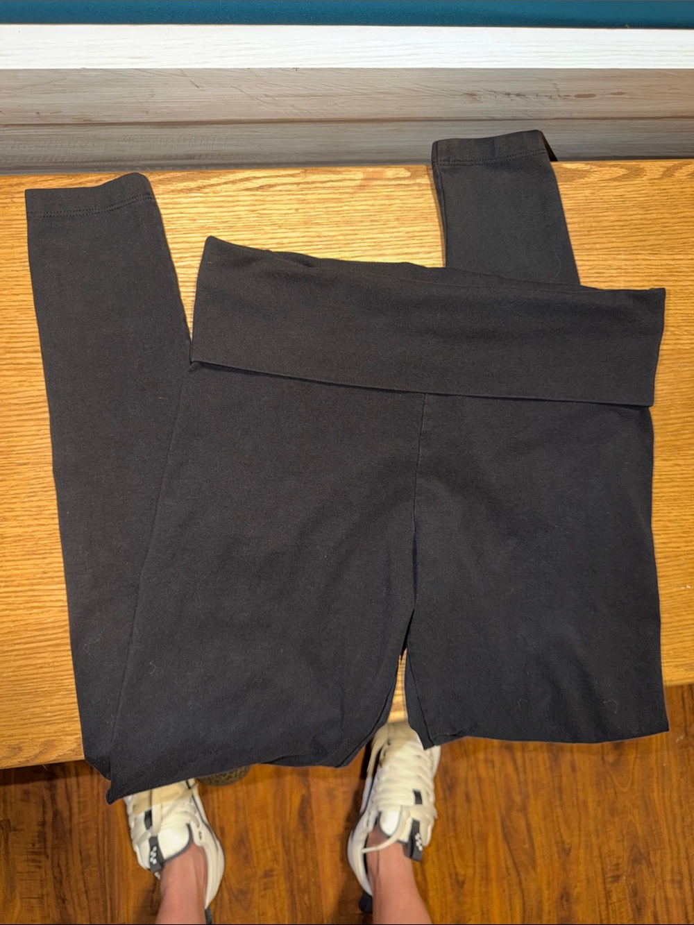 Victoria's Secret Black Fold-Over Leggings